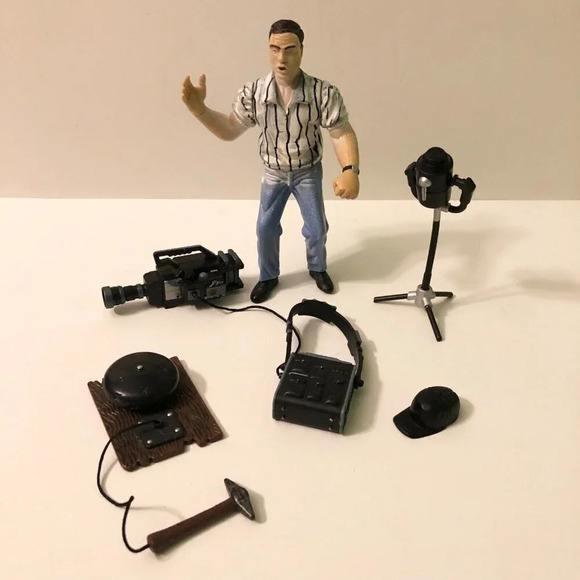 1997 Jakks Pacific WWF WWE Camera Cameraman with Accessories - Picture 1 of 12